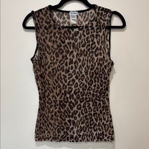 Dolce & Gabbana Under Garment Leopard Print Sleeveless Top